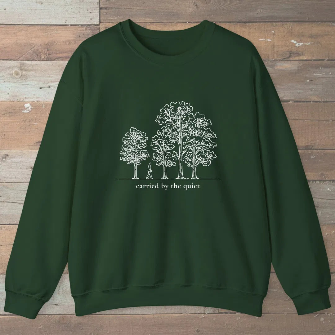 Carried Grove Sweatshirt Forest Green Outdoor Nature Tee