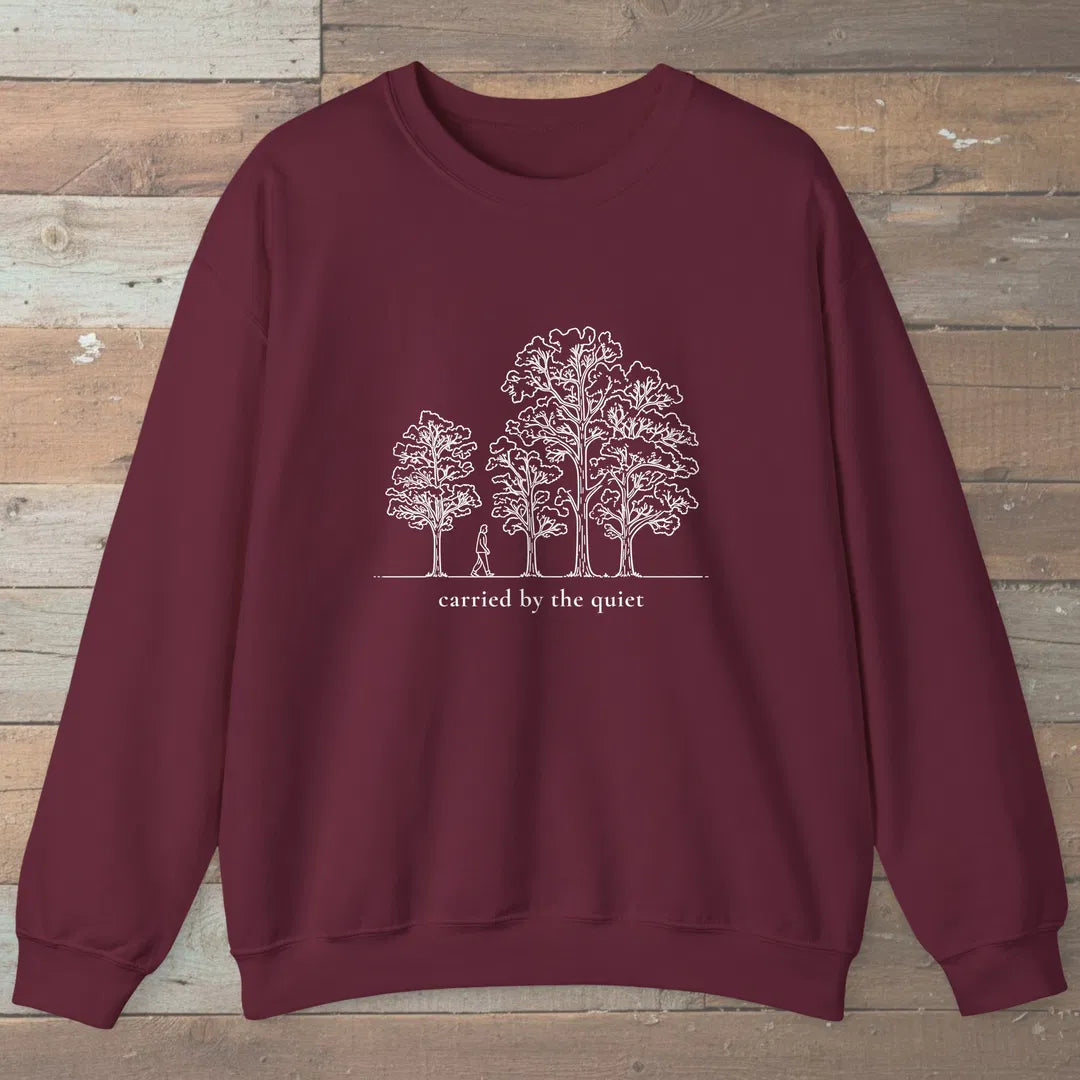 Carried Grove Sweatshirt Maroon Outdoor Nature Tee