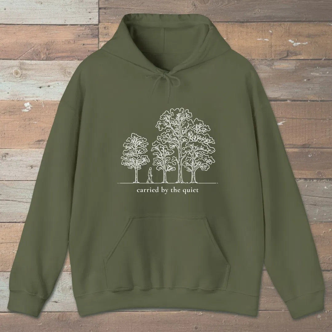Carried Grove Hoodie Military Green Outdoor Nature Tee