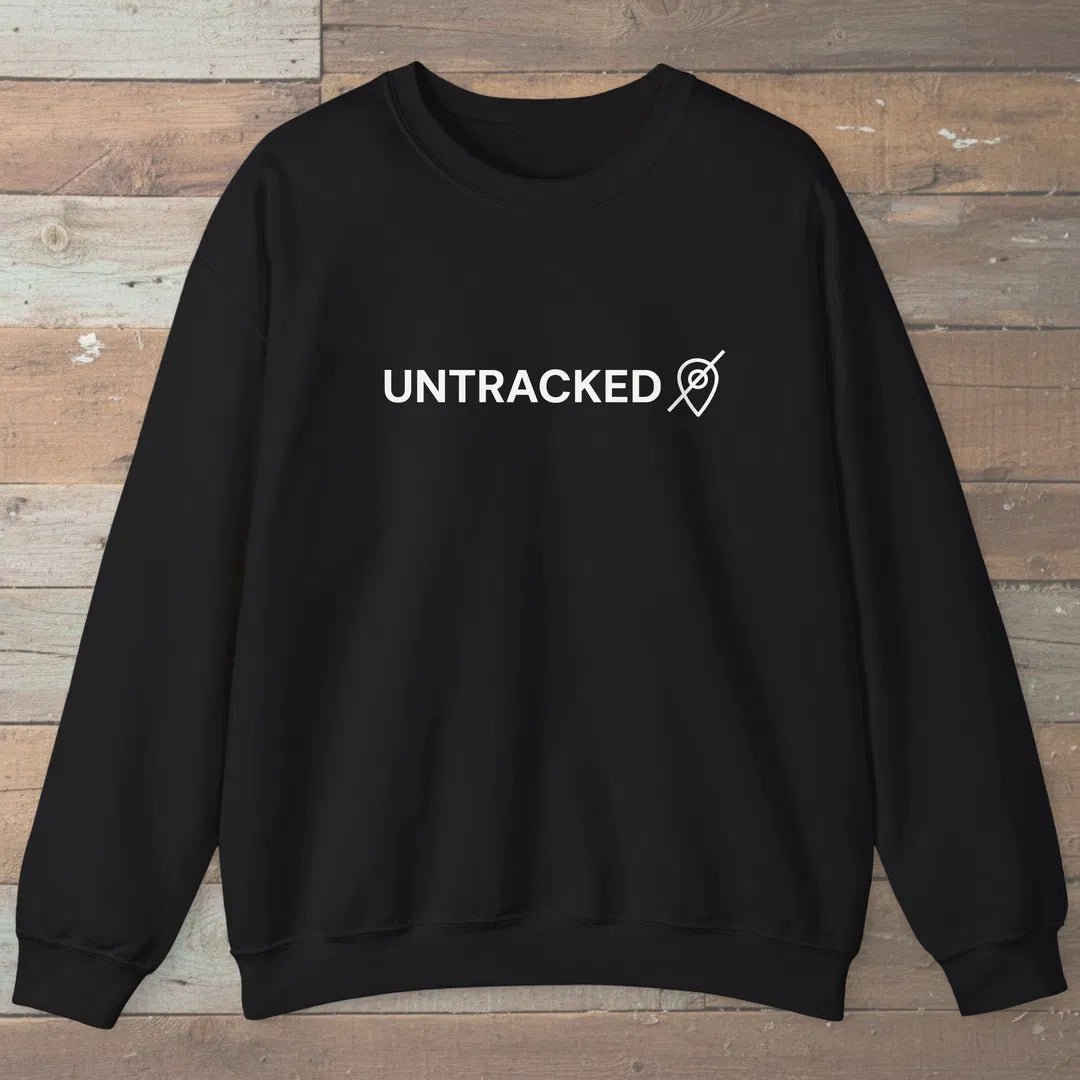 Untracked Paths Sweatshirt Black Outdoor Nature Tee