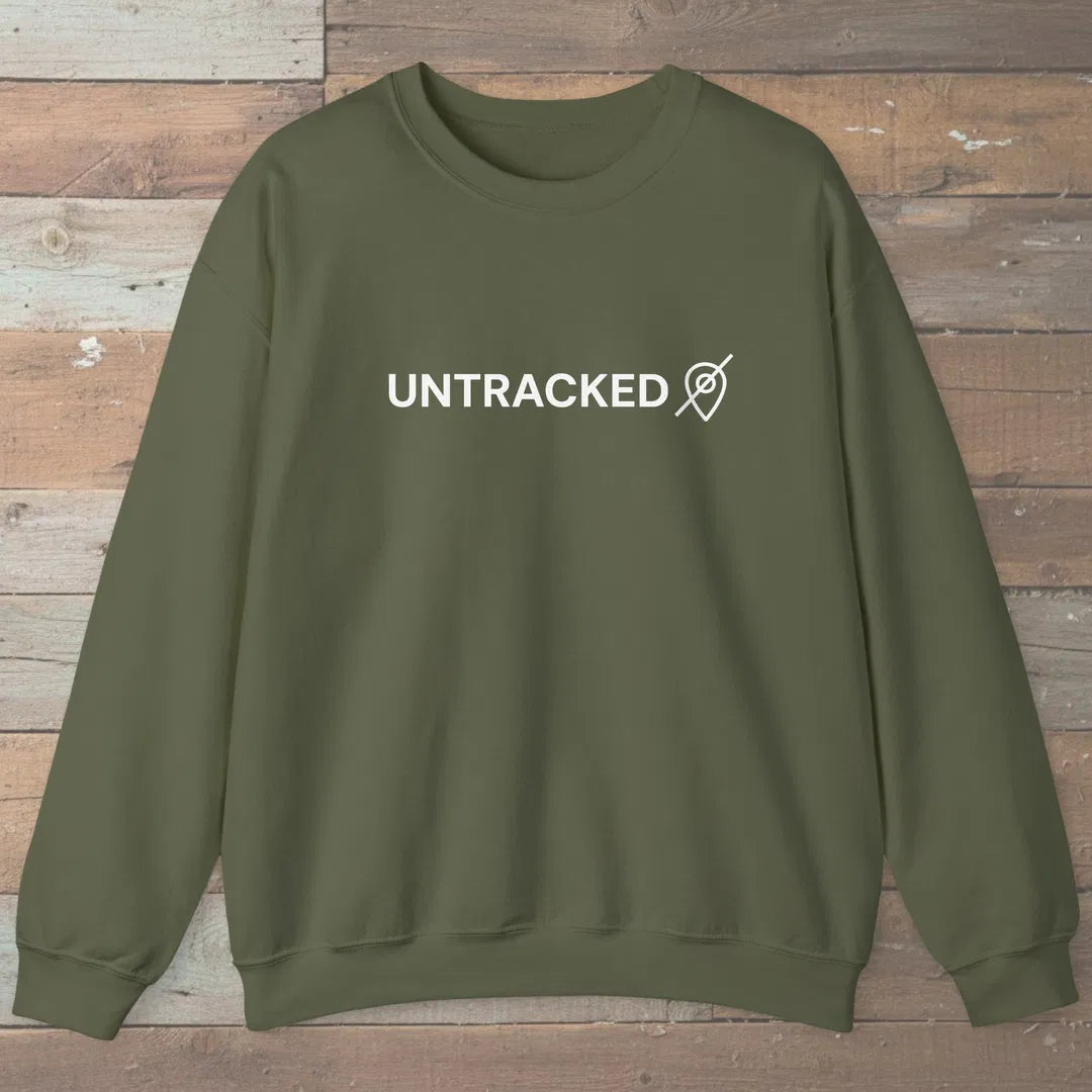 Untracked Paths Sweatshirt Military Green Outdoor Nature Tee