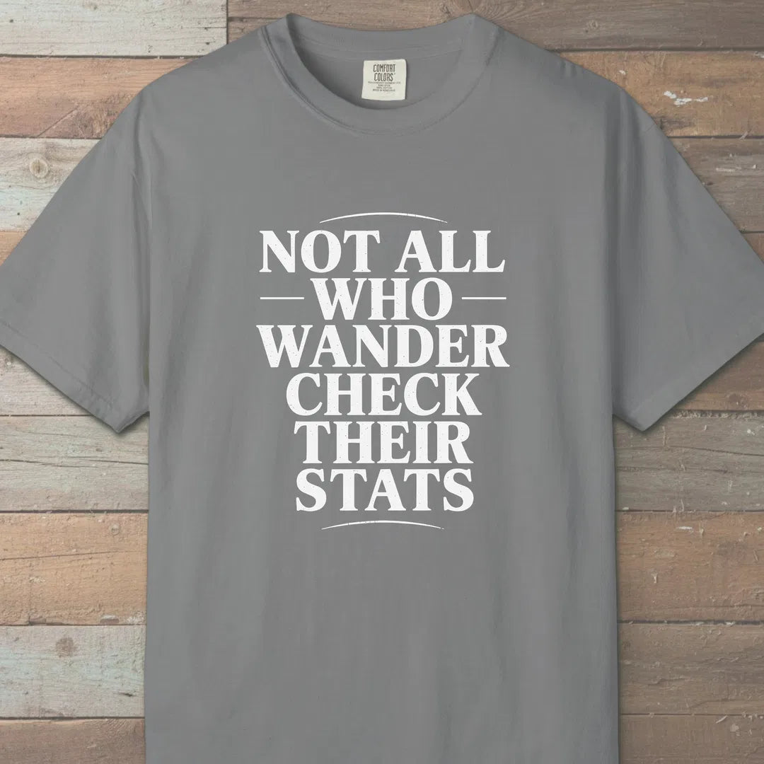 Not All Who Wander T-Shirt Grey Outdoor Nature Tee