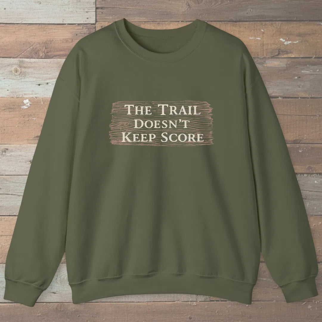 The Uncounted Trail Sweatshirt Military Green Outdoor Nature Tee