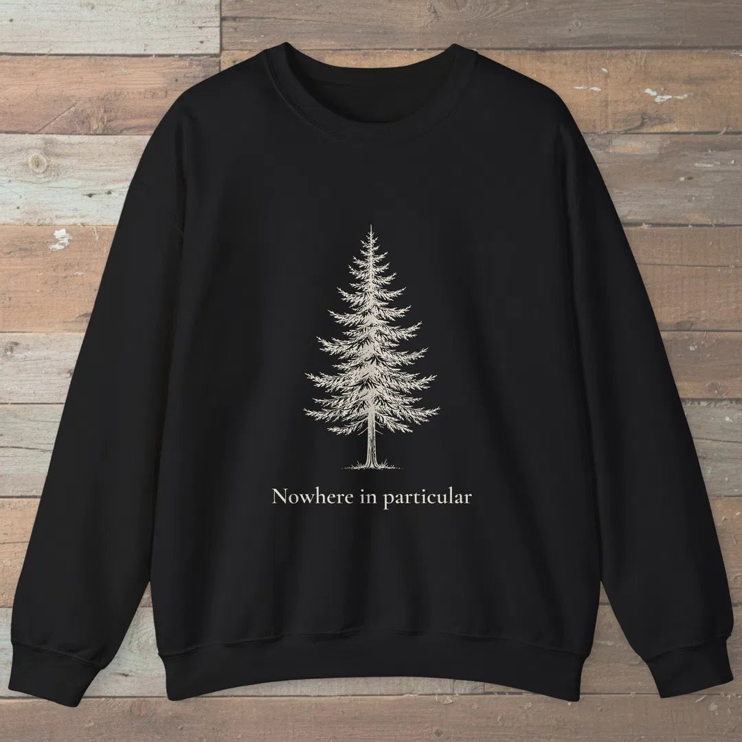 Nowhere In Particular Sweatshirt Black Outdoor Nature Tee