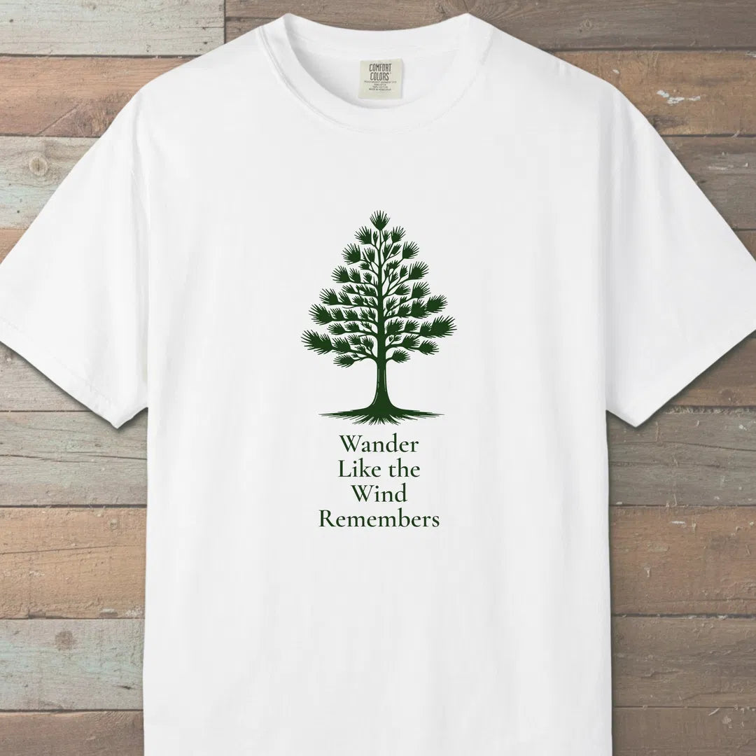 Wind Remembers T-Shirt White Outdoor Nature Tee