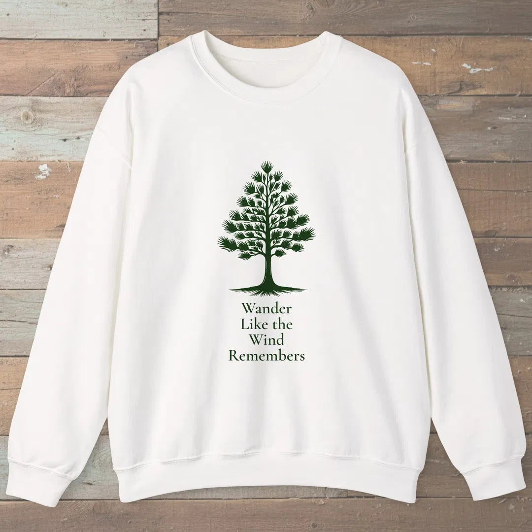 Wind Remembers Sweatshirt White Outdoor Nature Tee