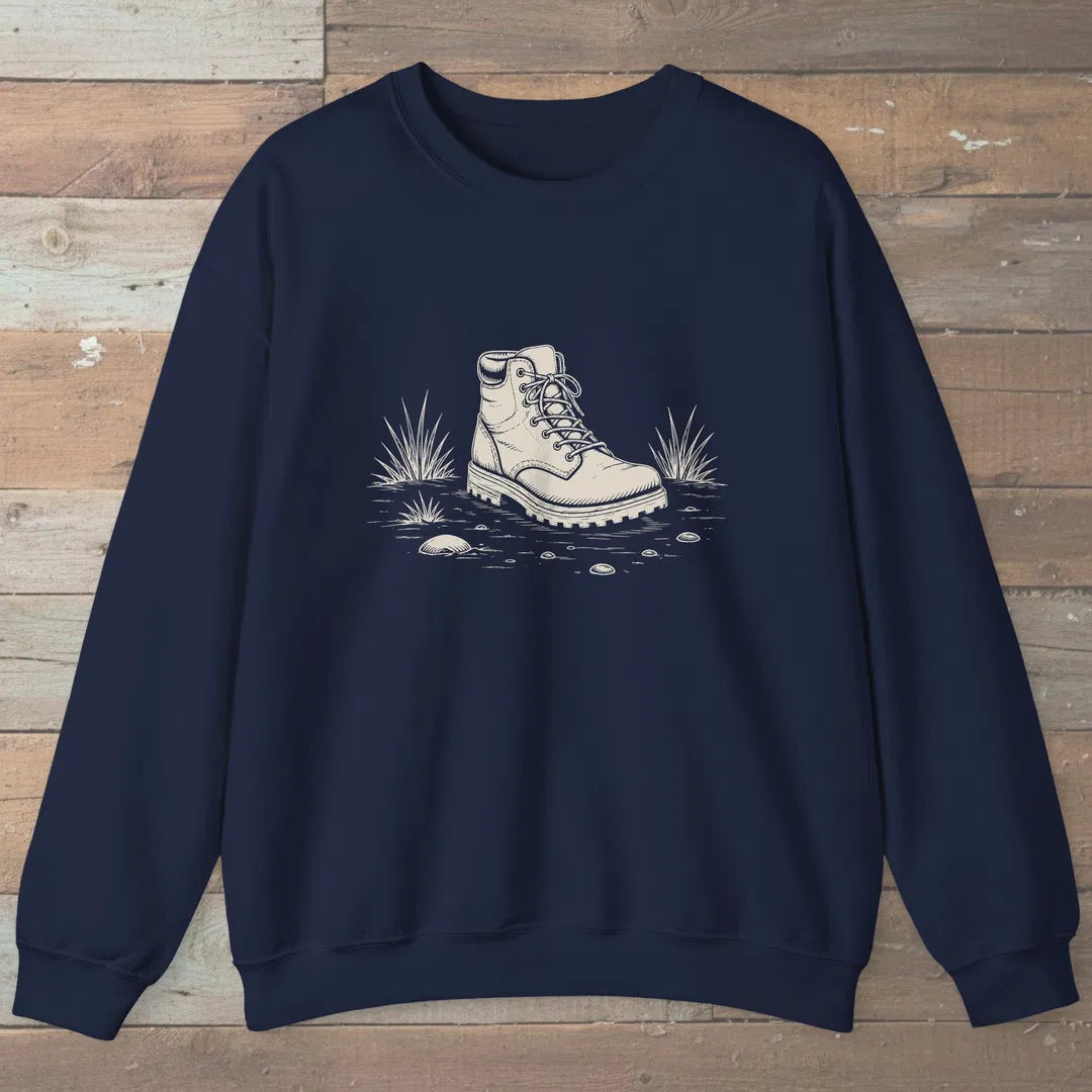 Steady Ground Sweatshirt Navy Outdoor Nature Tee