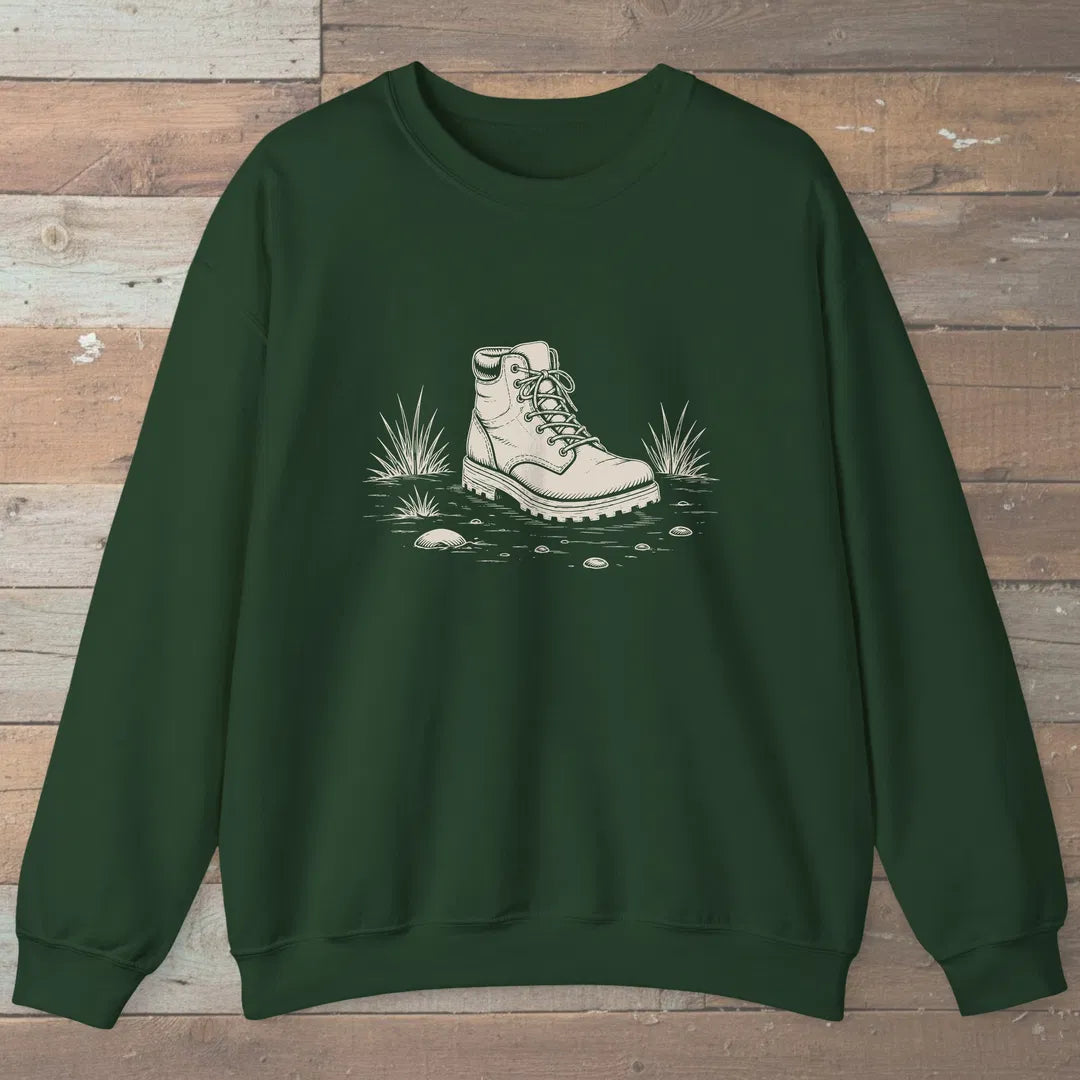 Steady Ground Sweatshirt Forest Green Outdoor Nature Tee