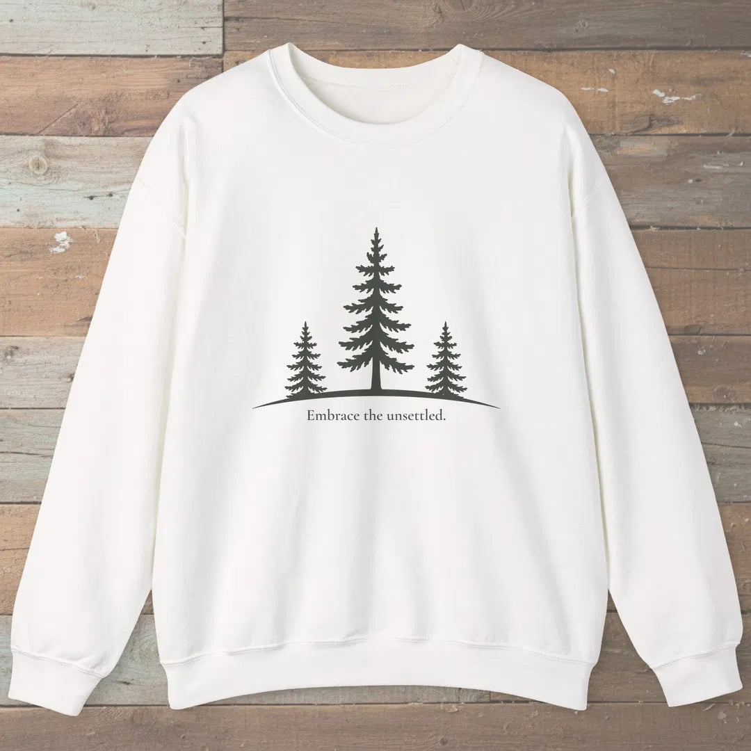 Embrace The Unsettled Sweatshirt White Outdoor Nature Tee