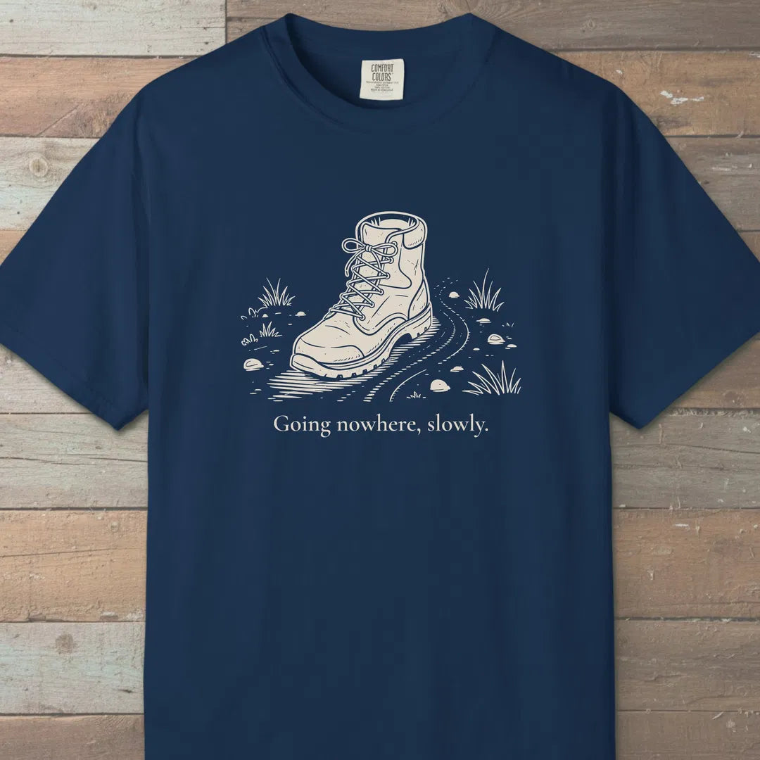 Going Nowhere Slowly T-Shirt Navy Outdoor Nature Tee