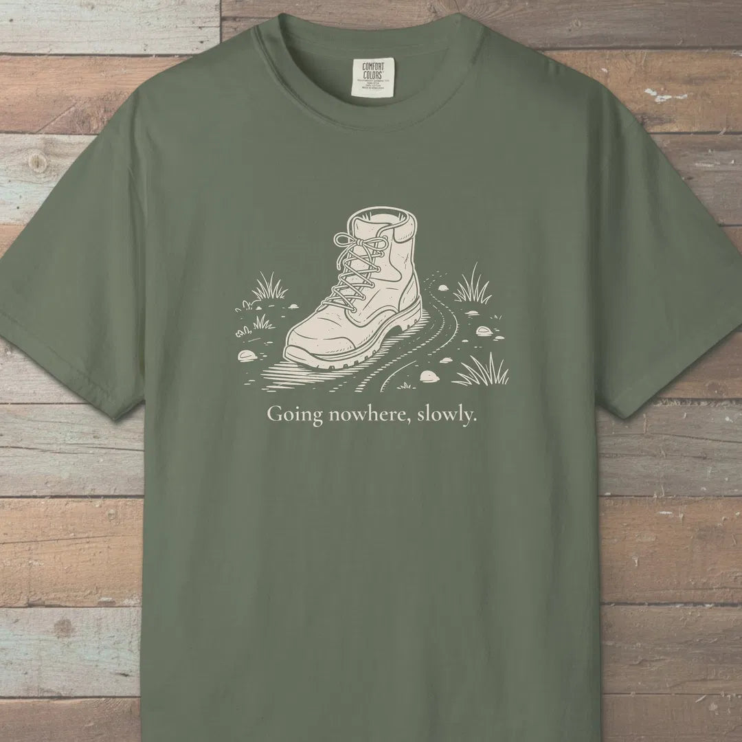 Going Nowhere Slowly T-Shirt Moss Outdoor Nature Tee