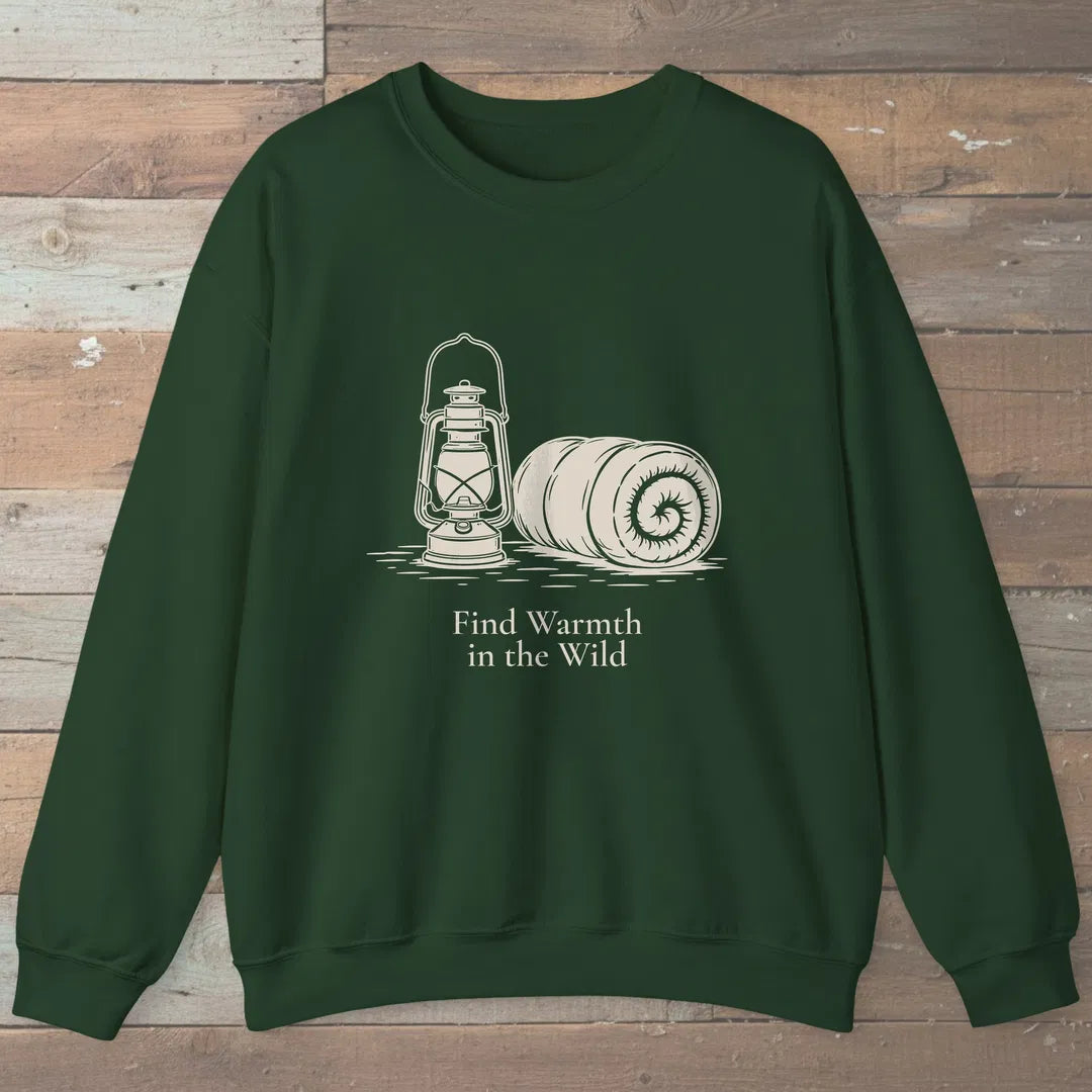 Wild Warmth Sweatshirt Forest Green Outdoor Nature Tee