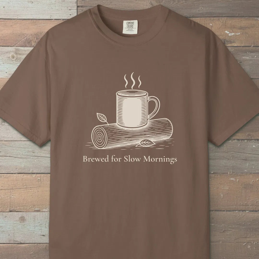 Slow Mornings T-Shirt Espresso Outdoor Nature Tee