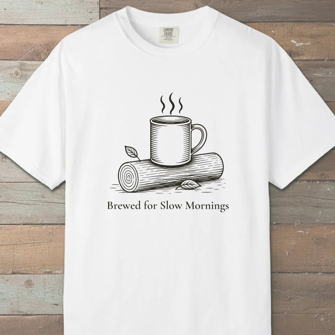 Slow Mornings T-Shirt White Outdoor Nature Tee