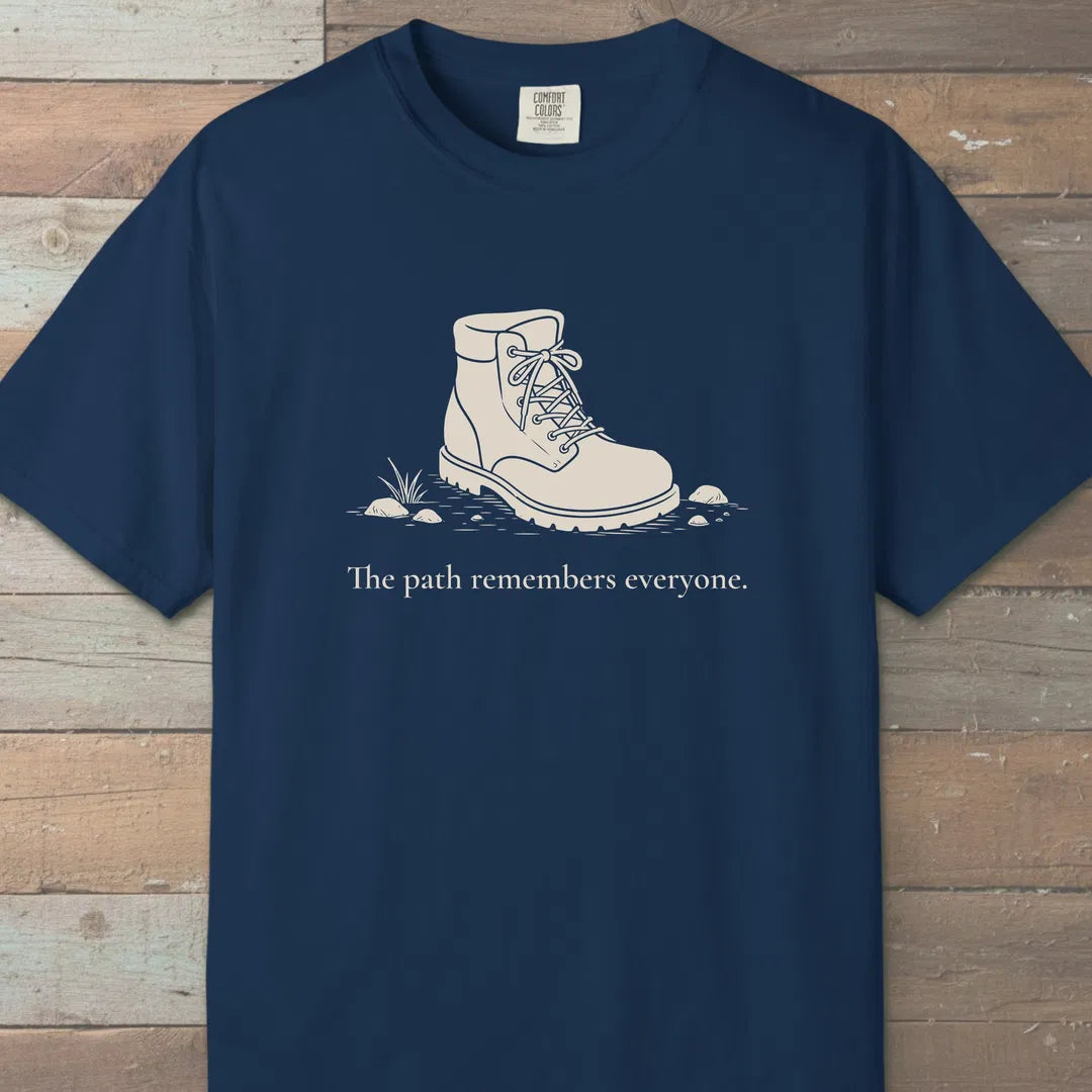 Path Remembers T-Shirt Navy Outdoor Nature Tee