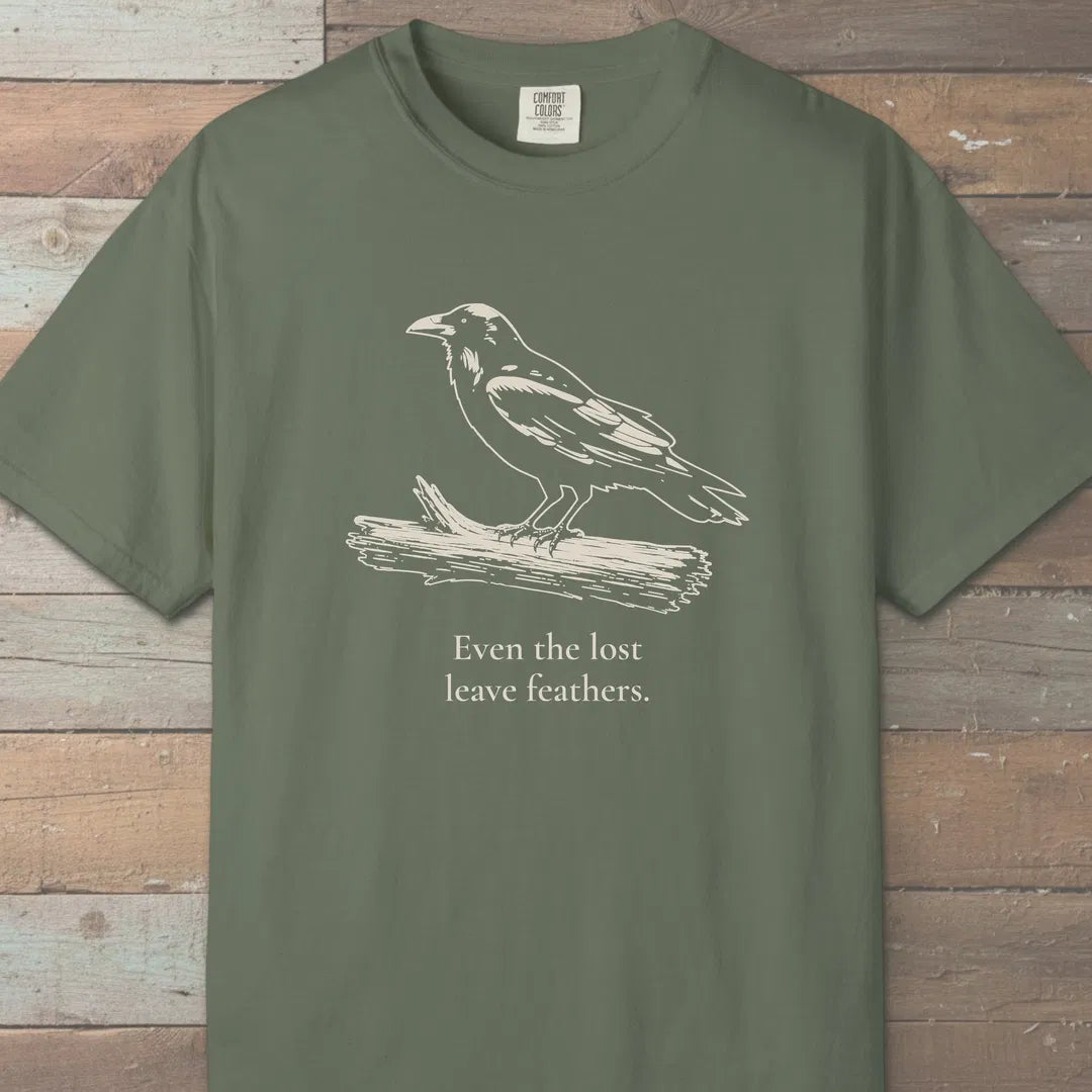 Lost Feathers T-Shirt Moss Outdoor Nature Tee