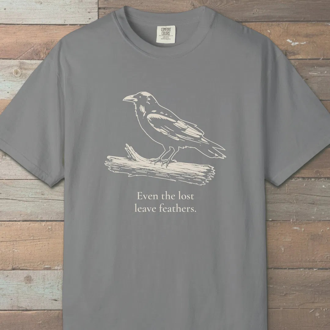 Lost Feathers T-Shirt Grey Outdoor Nature Tee