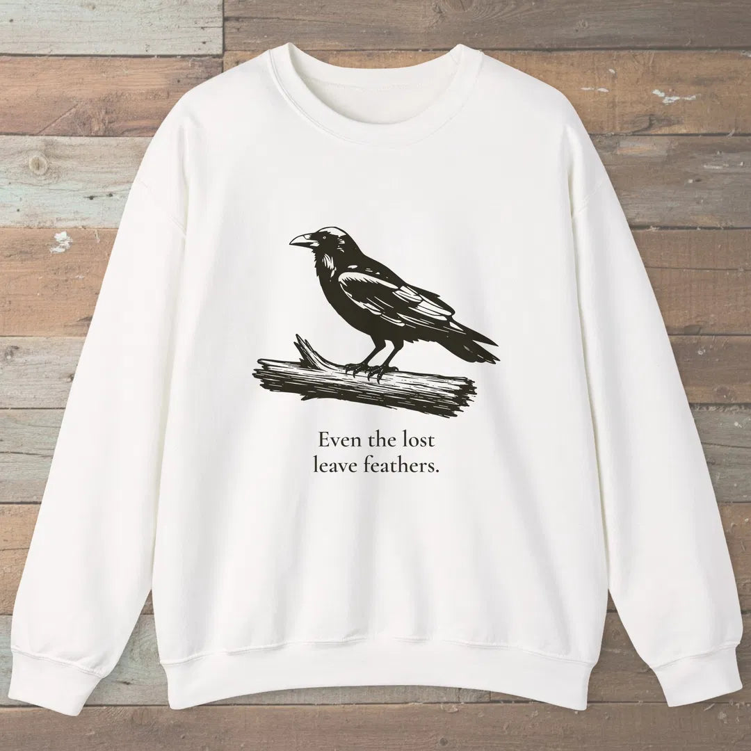 Lost Feathers Sweatshirt White Outdoor Nature Tee