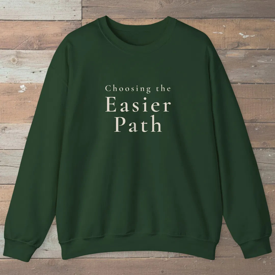 Easier Path Sweatshirt Forest Green Outdoor Nature Tee