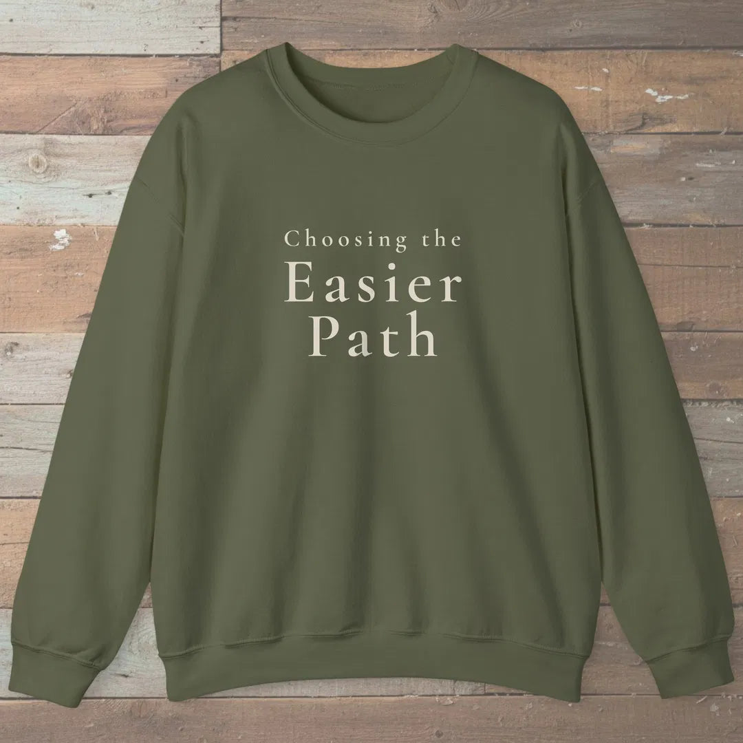 Easier Path Sweatshirt Military Green Outdoor Nature Tee