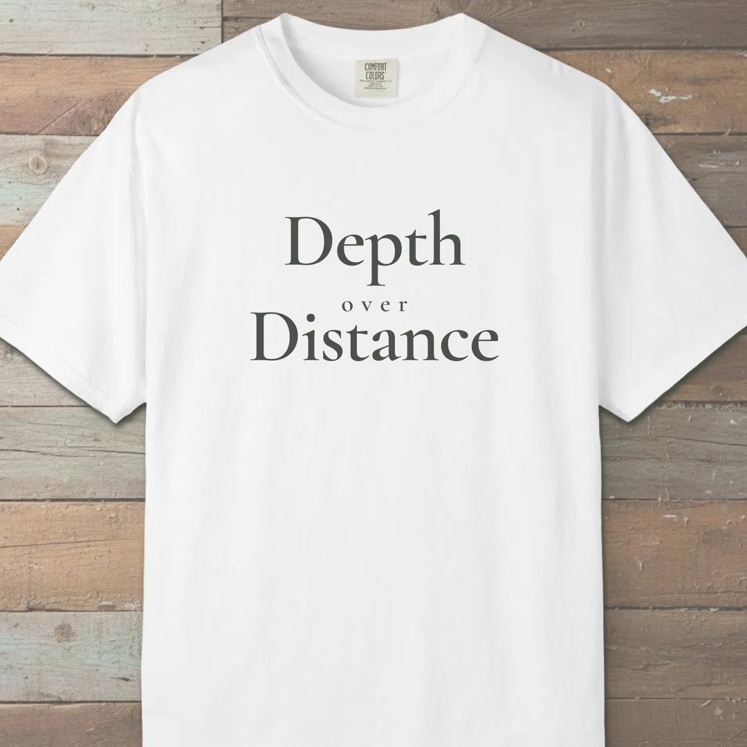 Depth Over Distance T-Shirt White Outdoor Nature Tee
