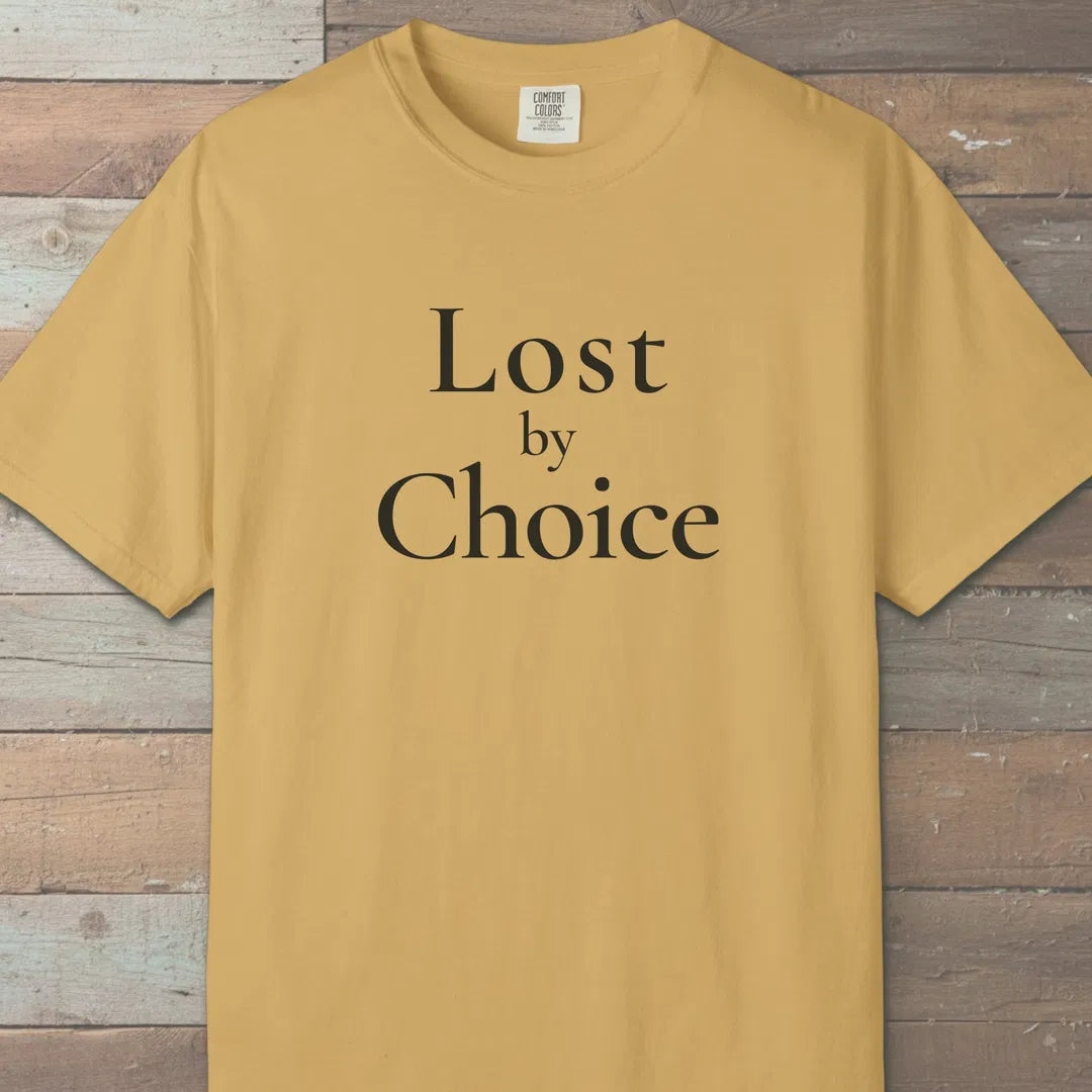 Lost By Choice T-Shirt Mustard Outdoor Nature Tee