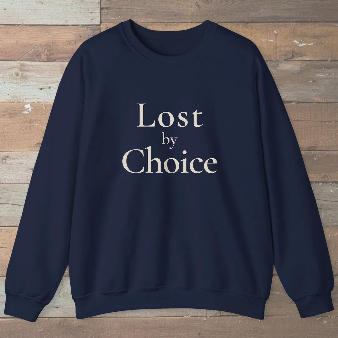 Lost By Choice Sweatshirt Navy Outdoor Nature Tee