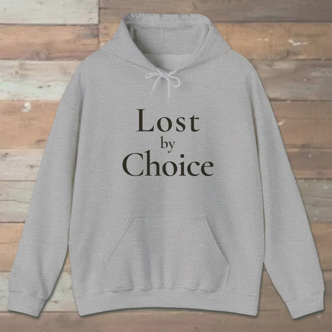 Lost By Choice Hoodie Sport Grey Outdoor Nature Tee