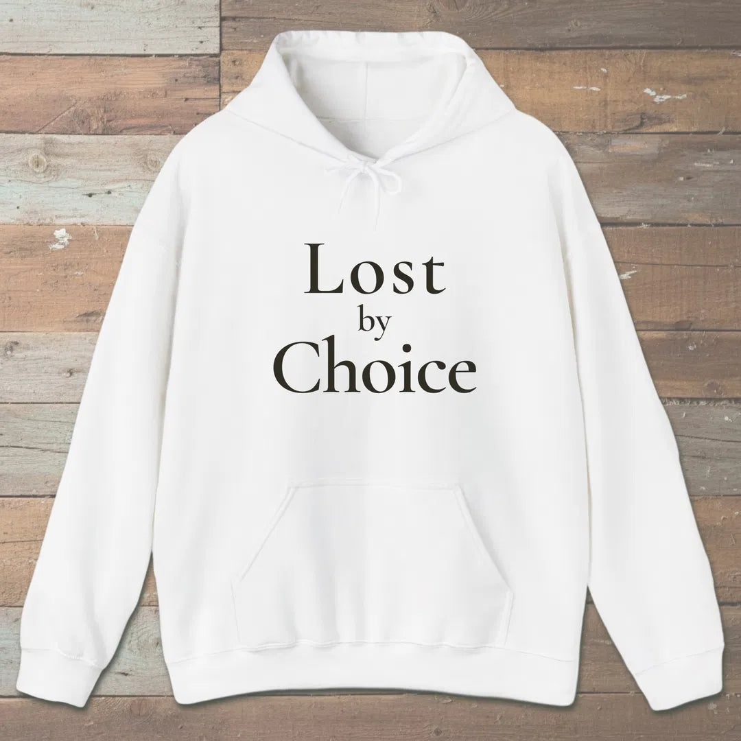 Lost By Choice Hoodie White Outdoor Nature Tee
