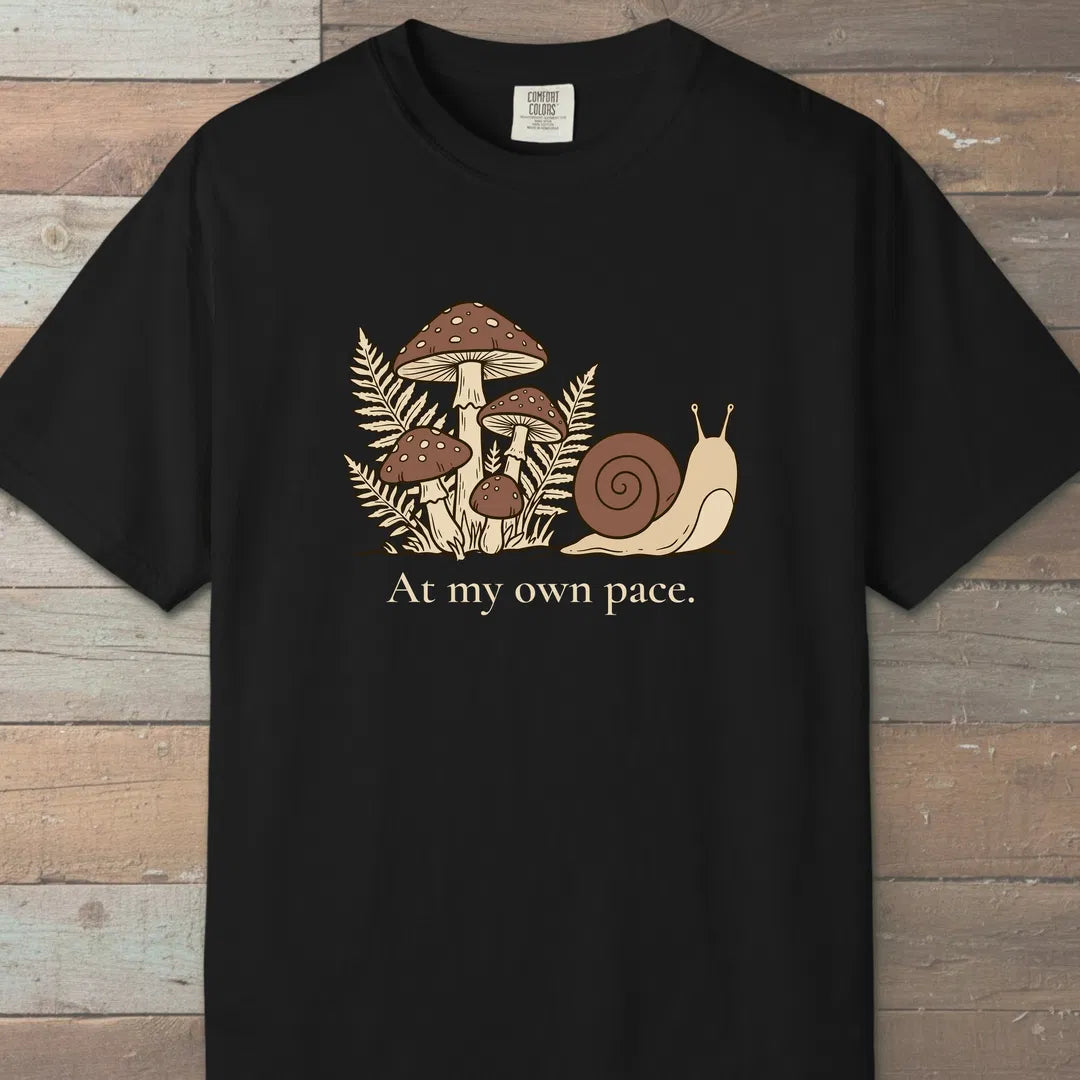Own Pace T-Shirt Black Outdoor Nature Tee