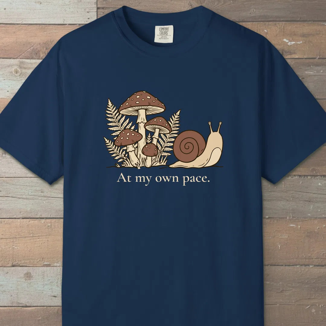 Own Pace T-Shirt Navy Outdoor Nature Tee