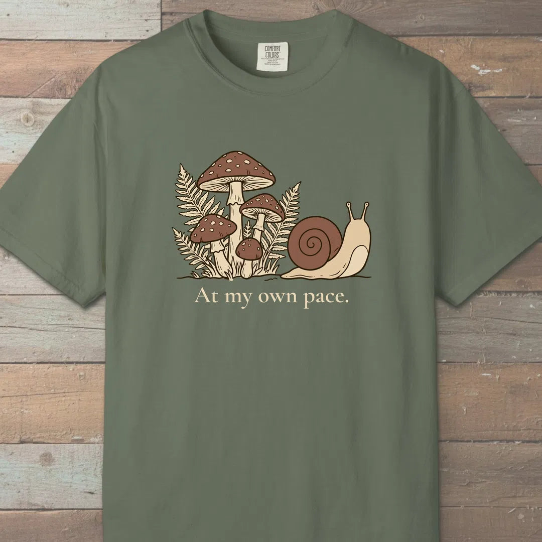 Own Pace T-Shirt Moss Outdoor Nature Tee