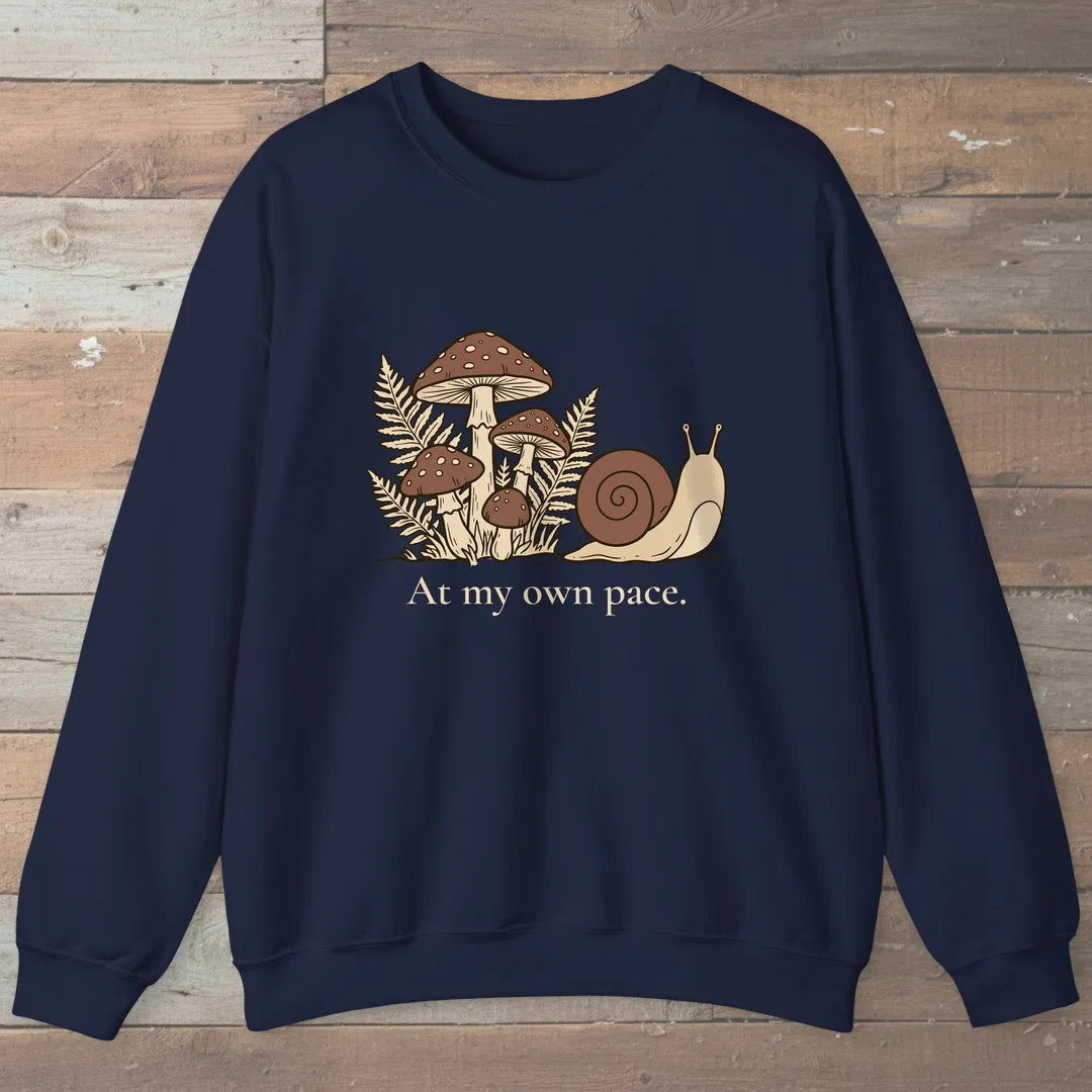 Own Pace Sweatshirt Navy Outdoor Nature Tee