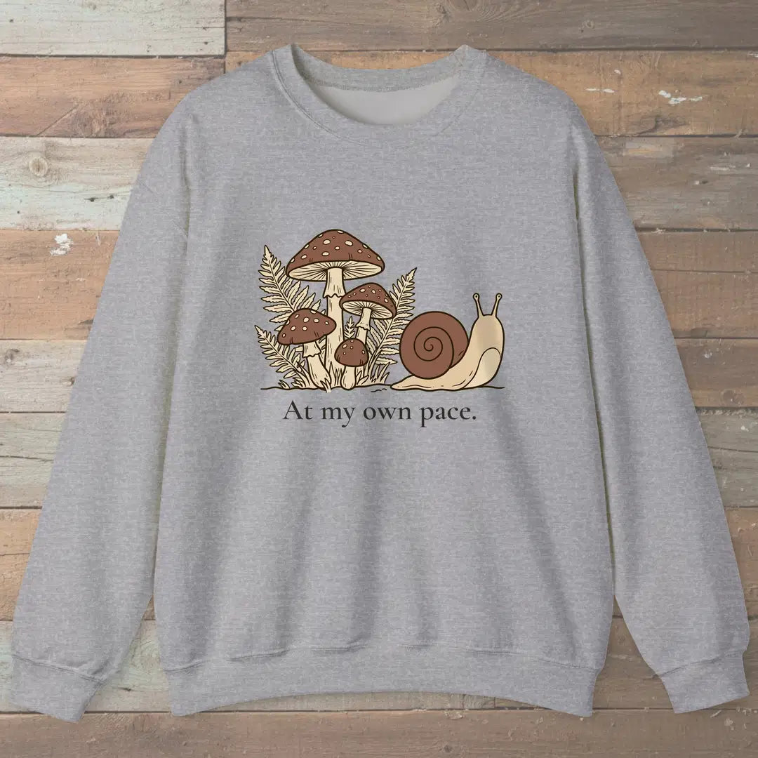 Own Pace Sweatshirt Sport Grey Outdoor Nature Tee