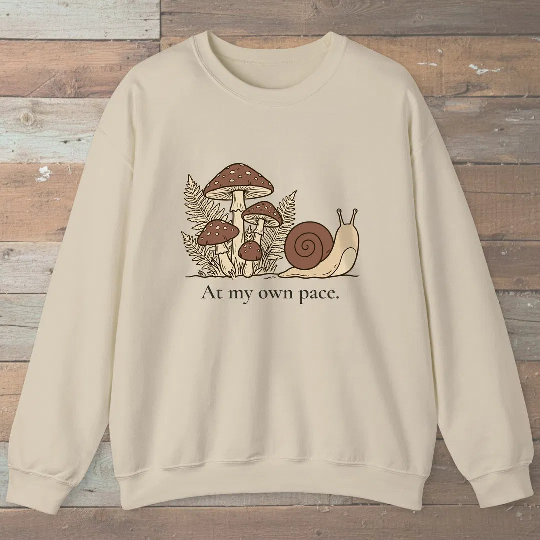 Own Pace Sweatshirt Sand Outdoor Nature Tee