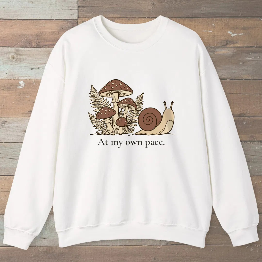 Own Pace Sweatshirt White Outdoor Nature Tee