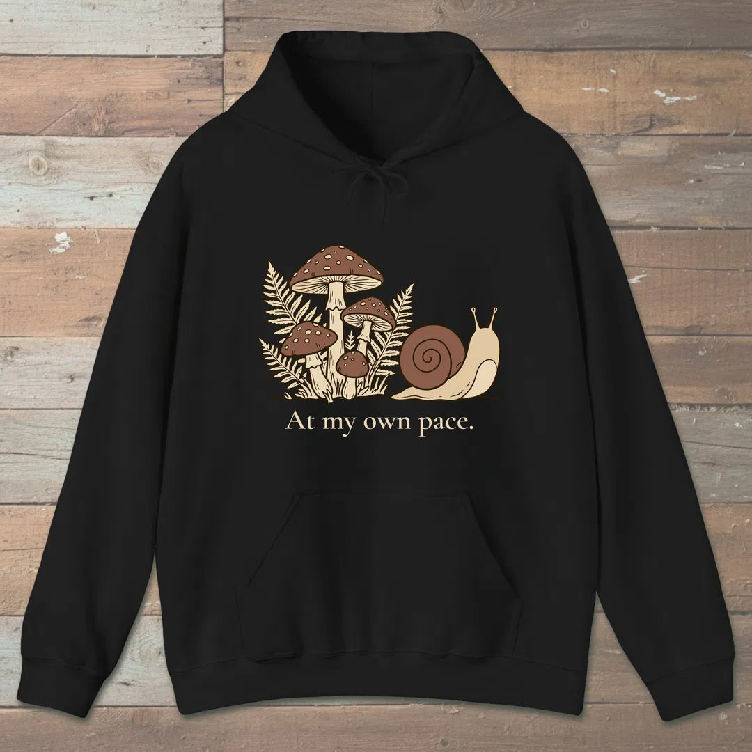 Own Pace Hoodie Black Outdoor Nature Tee
