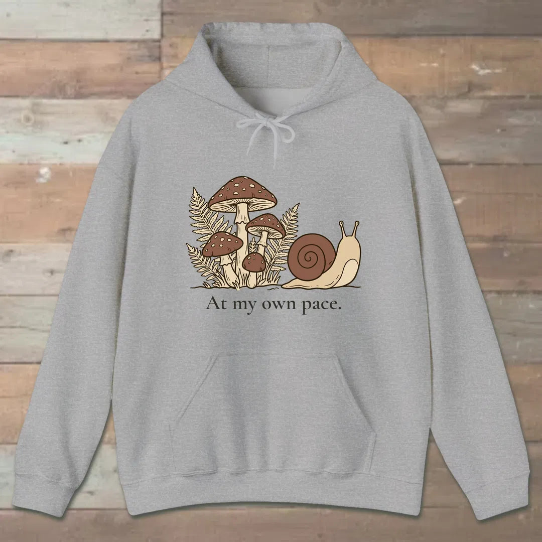 Own Pace Hoodie Sport Grey Outdoor Nature Tee