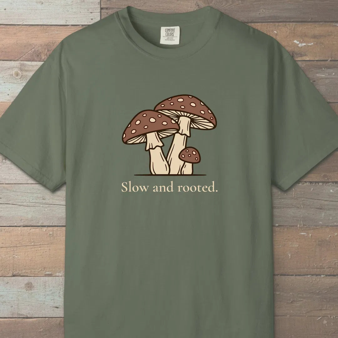 Slow And Rooted T-Shirt Moss Outdoor Nature Tee