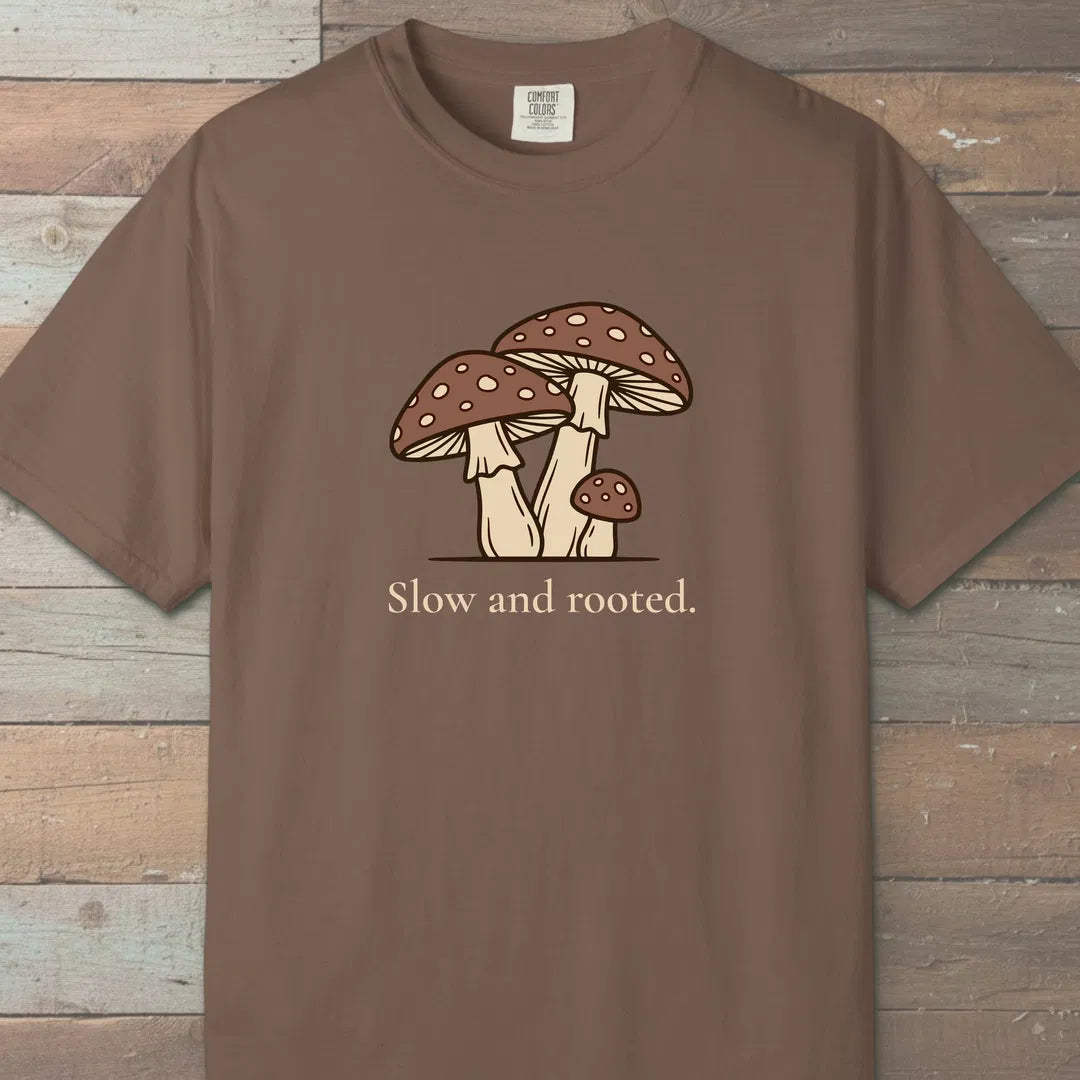 Slow And Rooted T-Shirt Espresso Outdoor Nature Tee