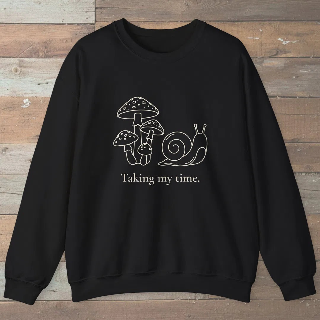 Taking My Time Sweatshirt Black Outdoor Nature Tee