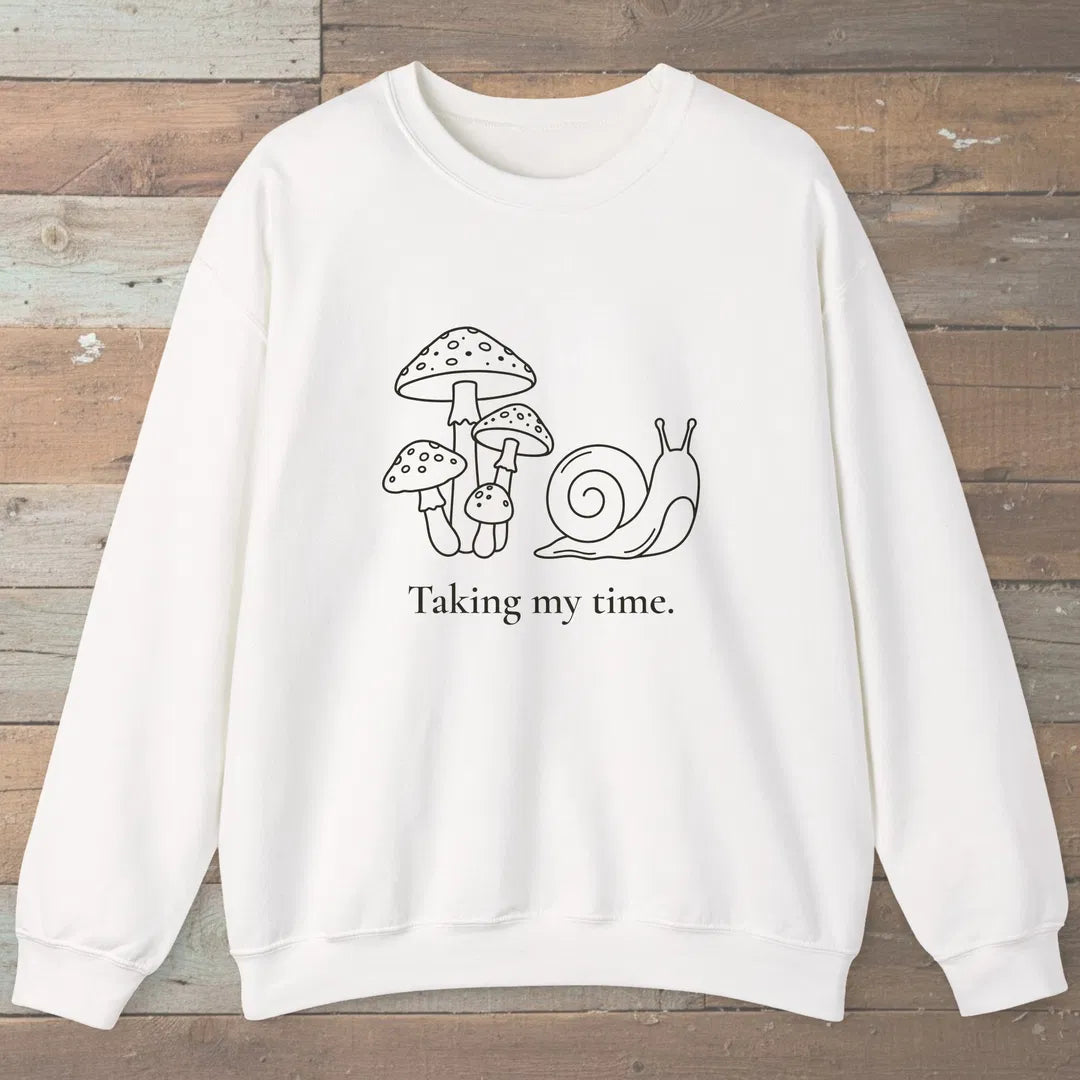 Taking My Time Sweatshirt White Outdoor Nature Tee