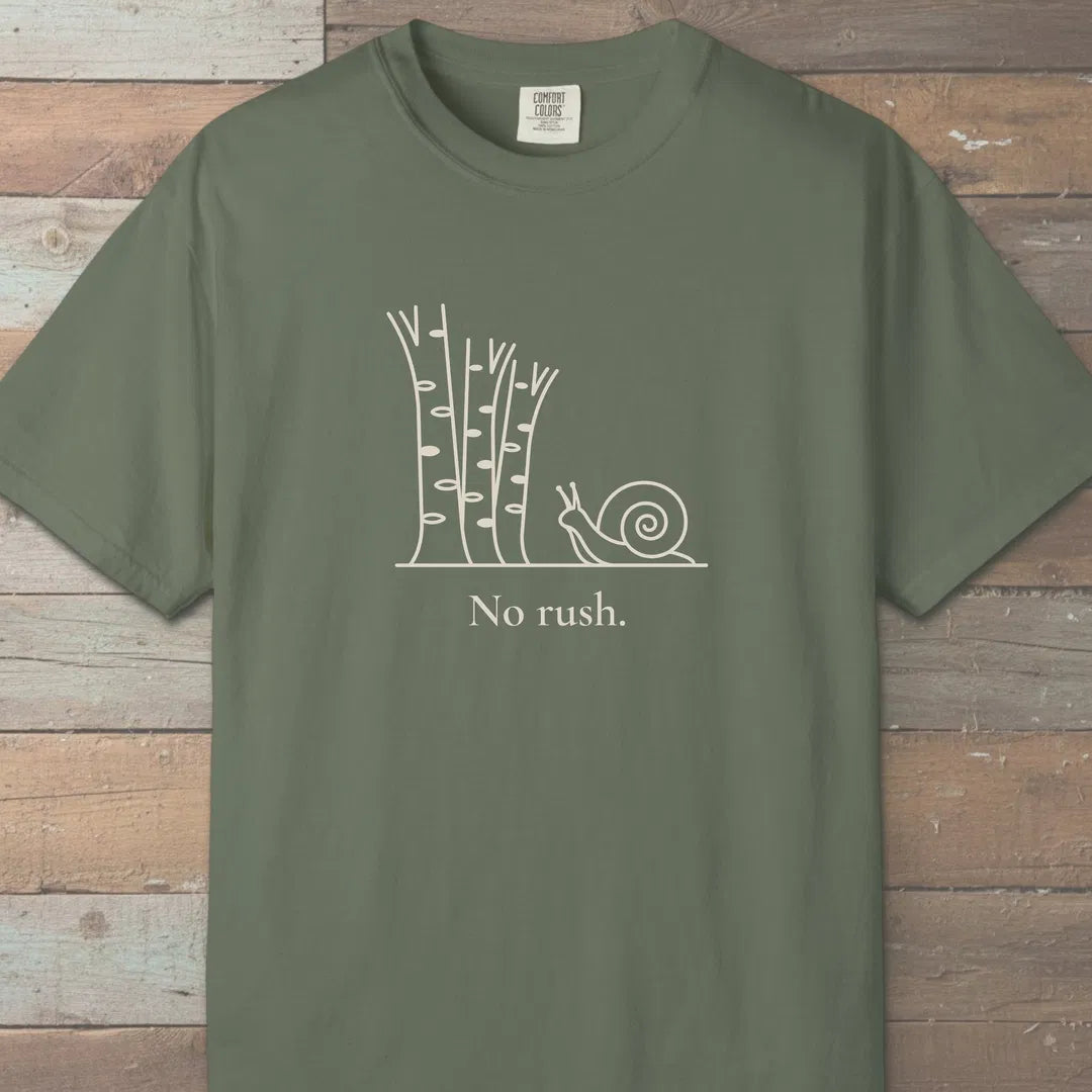 No Rush T-Shirt Moss Outdoor Nature Tee
