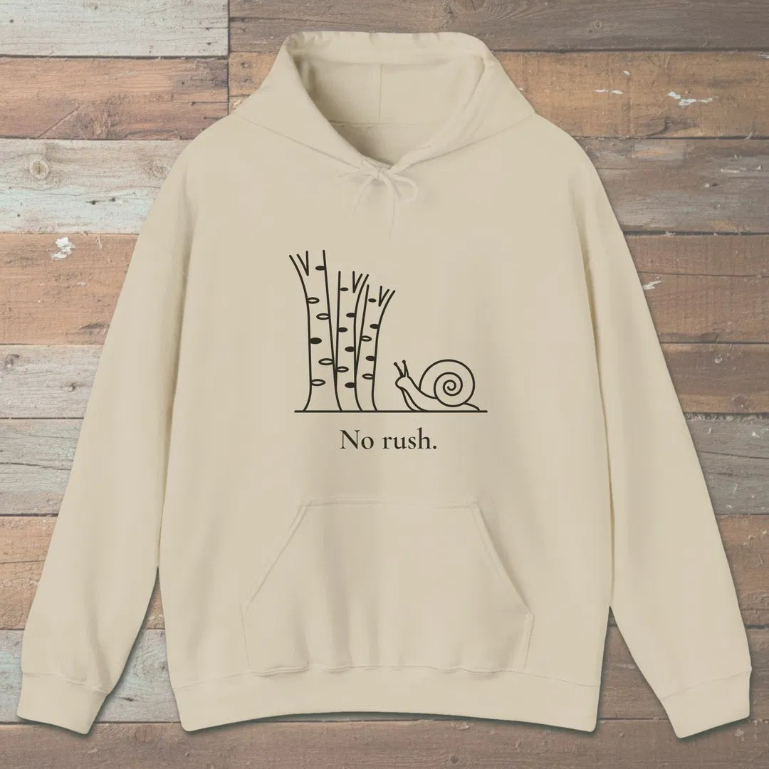 No Rush Hoodie Sand Outdoor Nature Tee