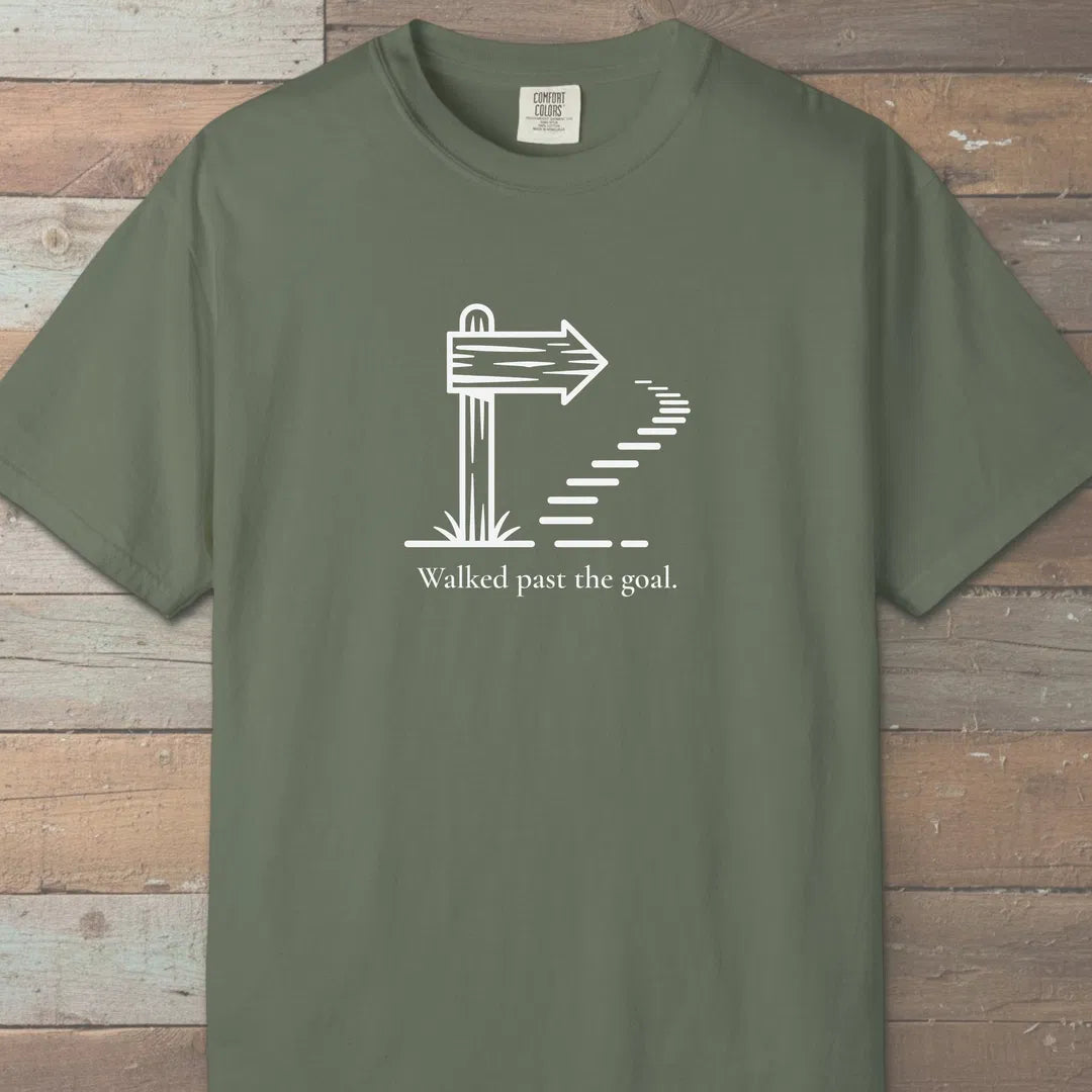 Past The Goal T-Shirt Moss Outdoor Nature Tee