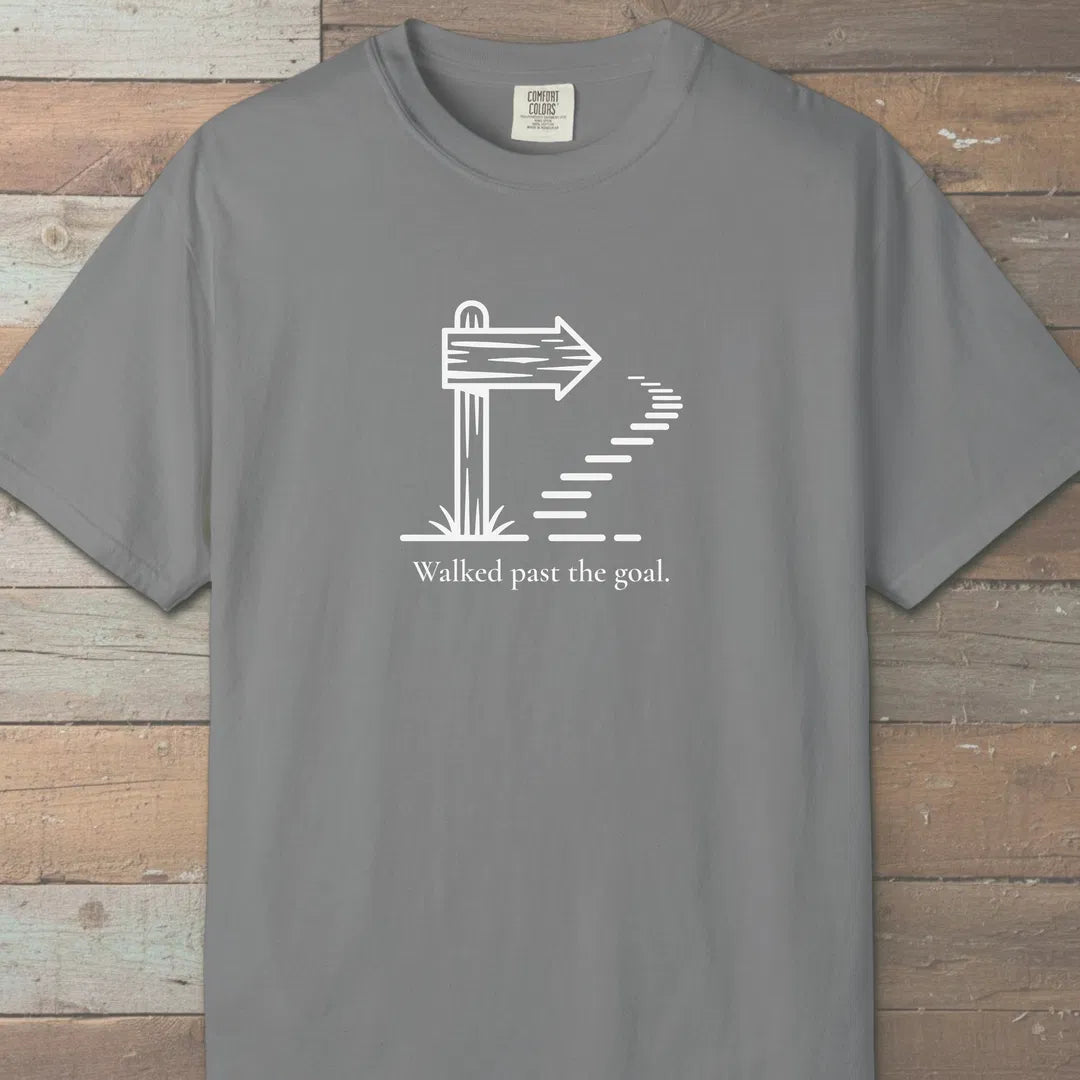 Past The Goal T-Shirt Grey Outdoor Nature Tee