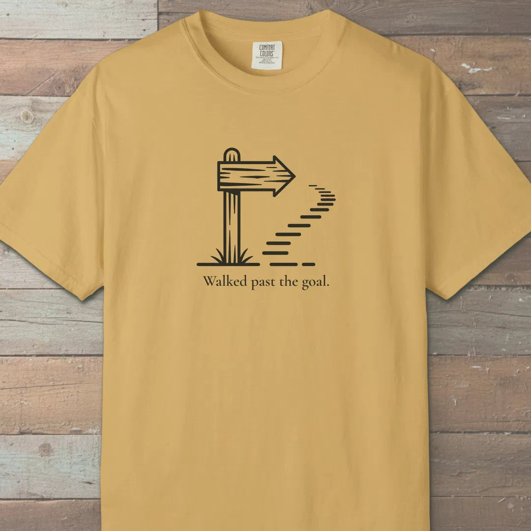 Past The Goal T-Shirt Mustard Outdoor Nature Tee