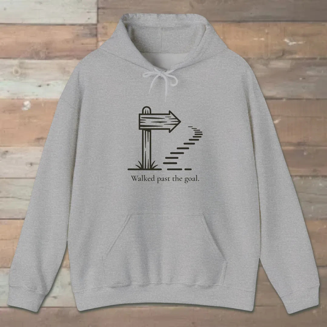 Past The Goal Hoodie Sport Grey Outdoor Nature Tee