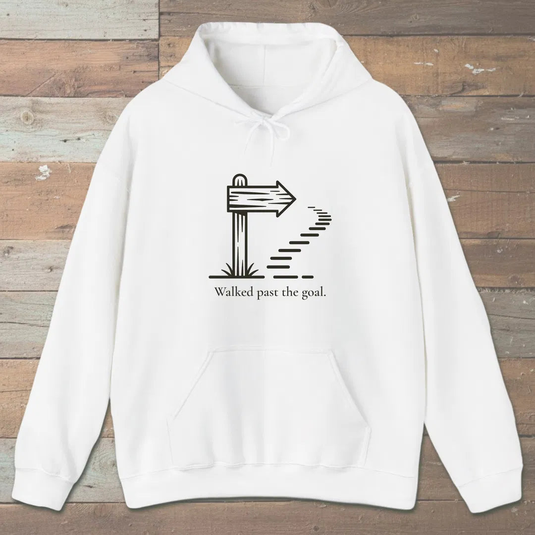 Past The Goal Hoodie White Outdoor Nature Tee