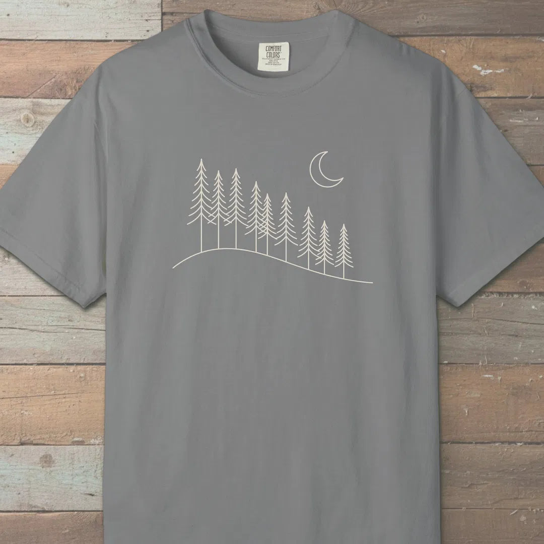 Night Ridge T-Shirt Grey Outdoor Nature Tee